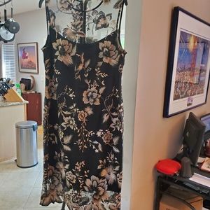 Calvin Klein Embroidered Illusion Cocktail Dress